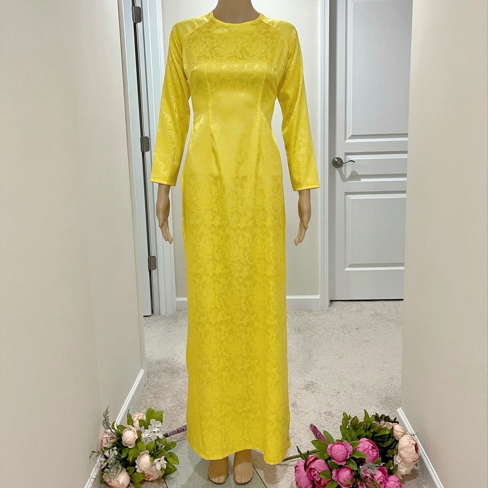 Vietnamese Traditional Ao Dai Gm Cao Cp Size L Vietnam (Us Size 4)